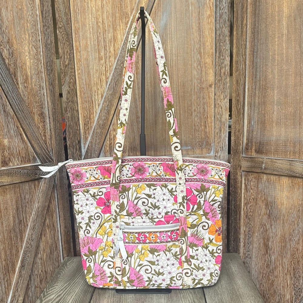 Vera Bradley Tea Garden Tote Shoulder Purse Handbag Retired Pattern